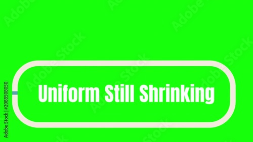 Uniform Still Shrinking Green Screen Text Animation