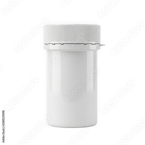 white plastic bottle with ribbed cap