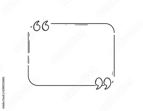 Minimal Hand Drawn Quote Frame on Light Gray Background
