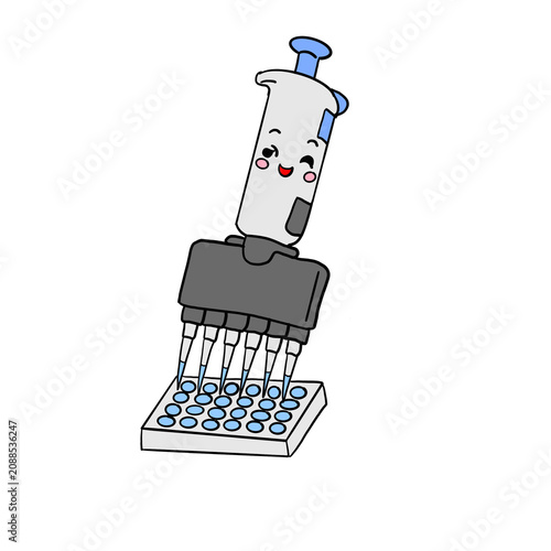 Close-up of a micropipette used in a modern medical laboratory