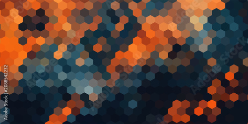 Bild auf Leinwand vector abstract irregular polygon background - triangle low poly pattern - brown