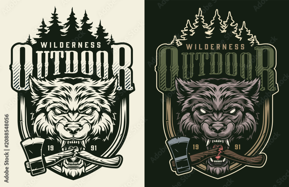 Fototapeta premium Wolf outdoor design