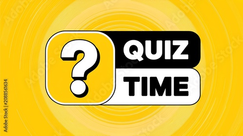 Quiz Time, Game Show, Question Mark, Yellow Background