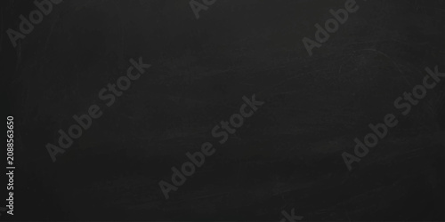Tableau sur toile Dark chalkboard texture background with subtle chalk stains and empty space for text copy space chalky blackboard