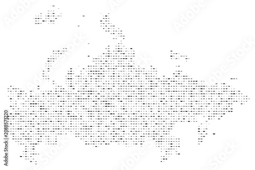 Canvastavla Russia Geography Vector Map with Abstract Multicolor and Size  Rectangle Horizon