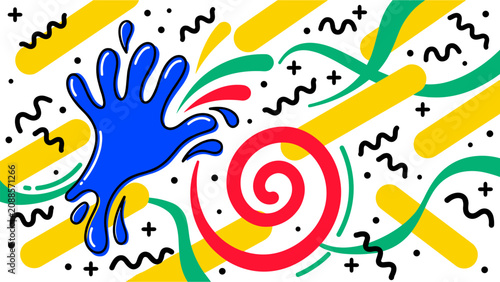 Abstract Splash and Swirl Design