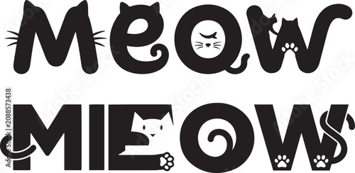 Bild auf Leinwand Explore leap conquer the curious paths cat quote typography vector