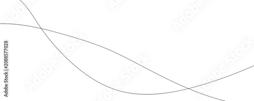 Thin lines, curve monoline, wavy abstract pattern on a white background. Minimalist header design.