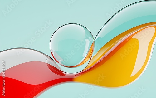 Abstract liquid shapes