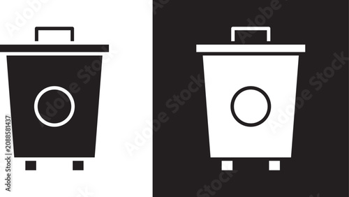 Tableau sur toile Trash compactor icon
