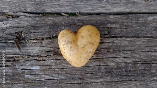 Heart-shaped potatoes, signs of nature