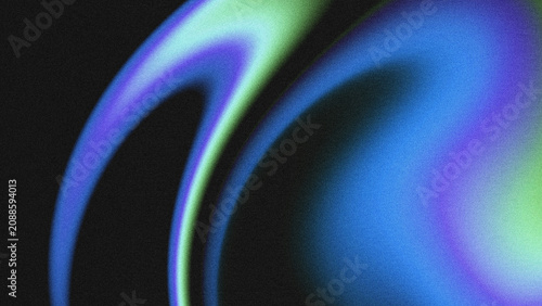Картината върху платно Textured grainy noise abstract backdrop with smooth fluid wavy curved gradient shapes