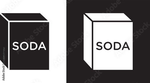 Bild auf Leinwand Baking soda icon