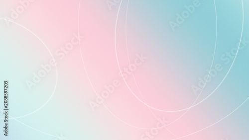 Cuadro en lienzo A soft pastel abstract background with glowing circular lines and a smooth gradient, creating a calm, modern feel with plenty of empty space for text