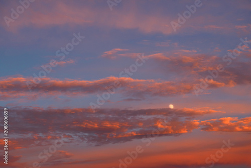 red sky at sunset