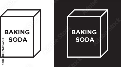 Bild auf Leinwand Baking soda icon