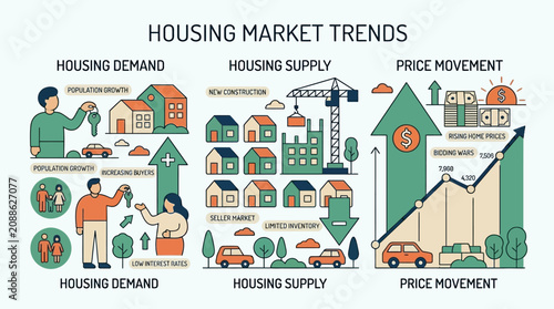 Foto Housing Market Trends and Statistics Graph.