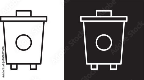 Tableau sur toile Trash compactor icon