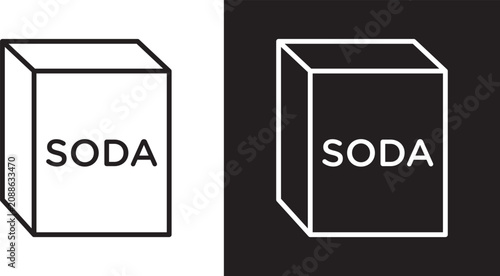Bild auf Leinwand Baking soda icon