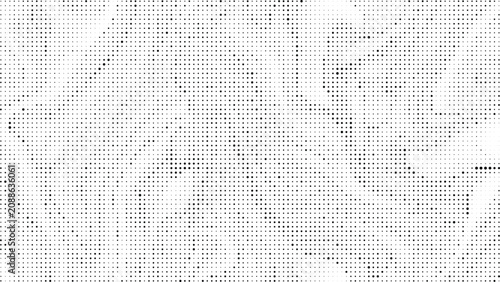 Abstract black and white pixel dot pattern isolated on transparent background, Vector, illustration