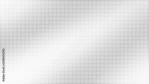 Abstract black and white pixel halftone pattern isolated on transparent background, Vector, illustration
