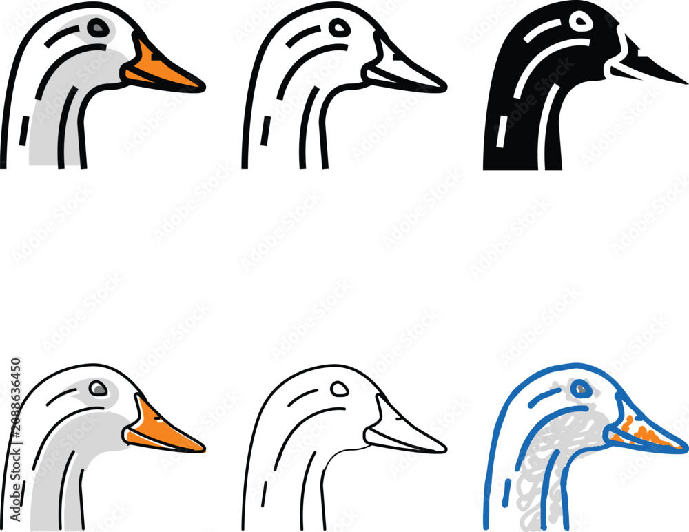 Fototapeta premium goose animal zoo color icon vector. goose animal zoo sign. simplified isolated symbol