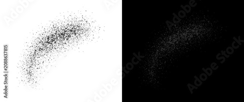 Gritty spray paint texture, black and white aerosol splatter effect, abstract noise and grain overlay elements for graphic design png