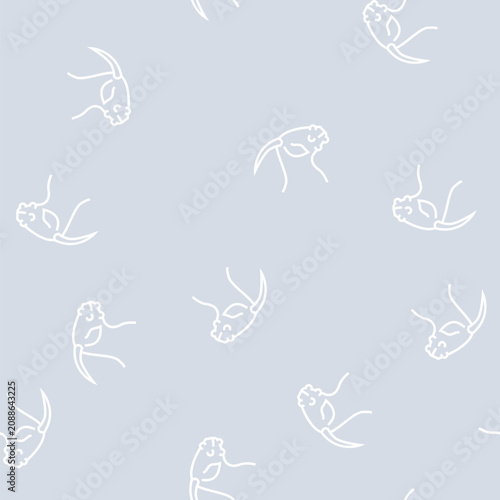 Konstfotografi orf virus vector line seamless pattern orf virus sign illustration