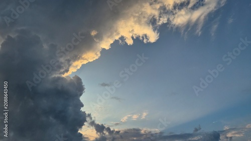 Cuadro en lienzo time lapse clouds timelapse