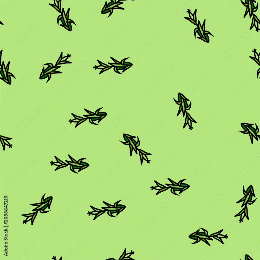 Fototapeta premium corn plant green vector seamless pattern corn plant green sign illustration