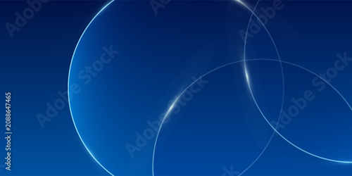 Bilde på lerret Luxury circle blue gradations background, Shiny effect saber light abstract