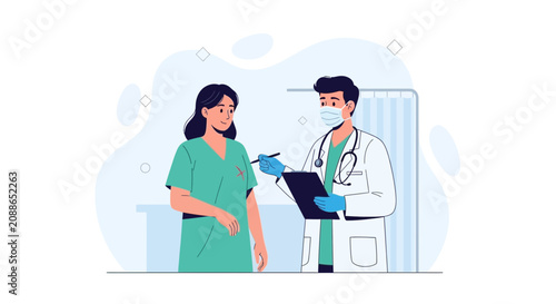 Doctor administering injection to patient in clinic setting, healthcare concept