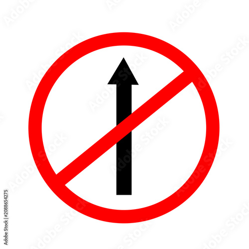 Traffic road sign, no entry