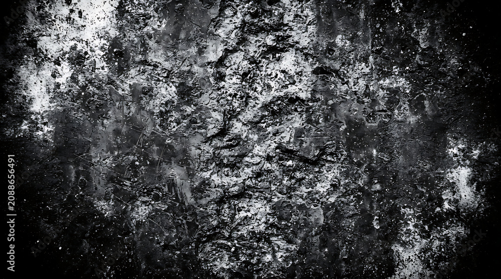 Obraz premium Gritty distressed metal texture featuring high contrast monochromatic surface details for industrial backgrounds with highly textured distressed