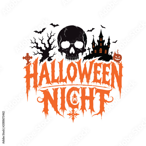 Happy Halloween typography 