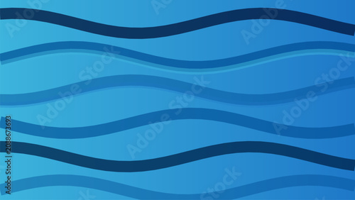 Fotografie Abstract blue wave layered background design