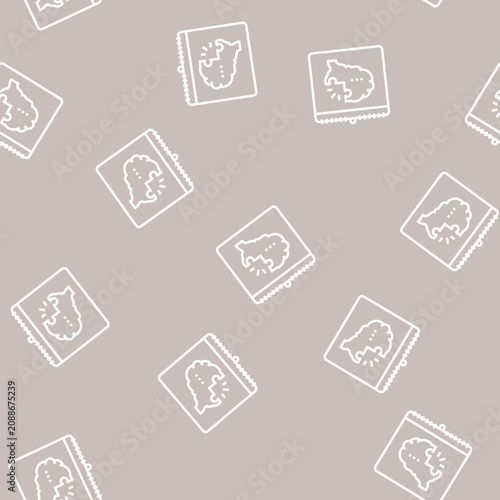Cuadro en lienzo world schizophrenia day vector line seamless pattern world schizophrenia day sig