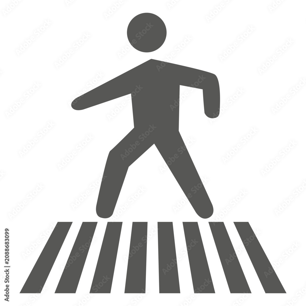 Obraz premium Zebra crossing sign
