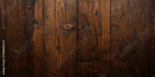 Photos Dark brown weathered wooden board background with vertical planks, rustic wood g