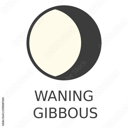 Slika na platnu Moon waning Gibbous icon