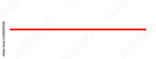 Foto A single straight horizontal red line on a plain surface