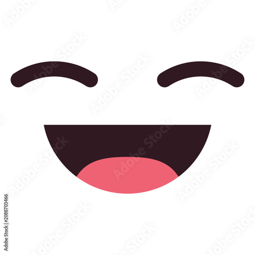 Photos Simple laughing emoticon face