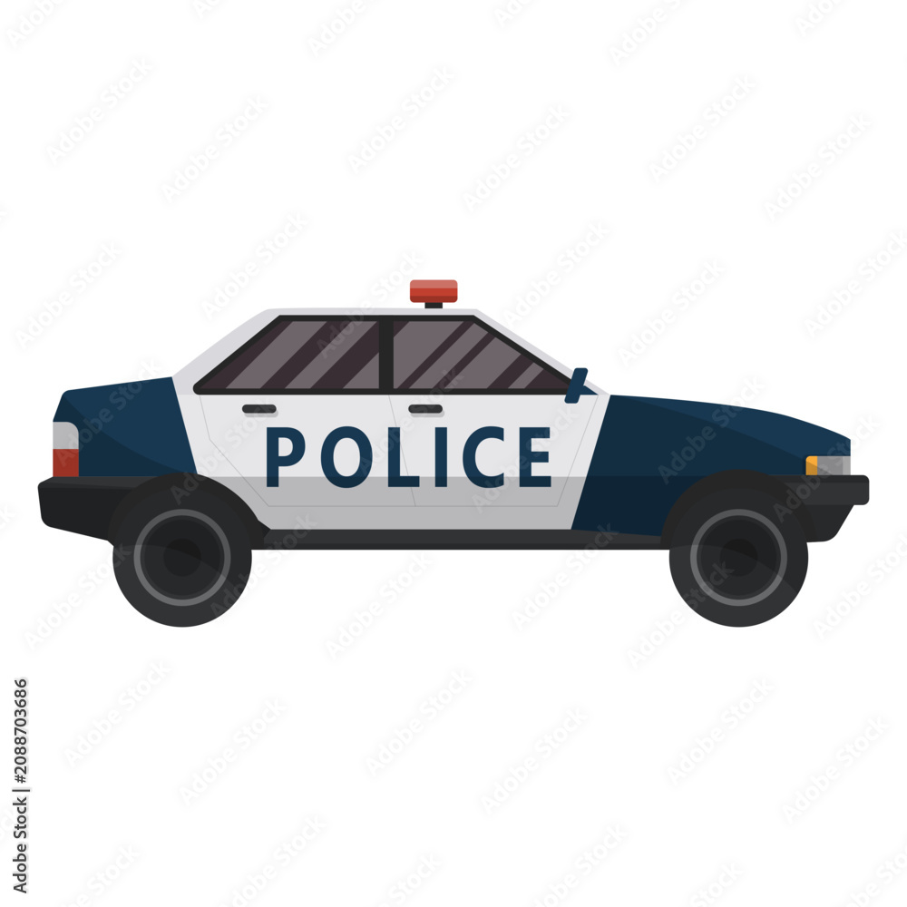 Fototapeta premium Car police illustration