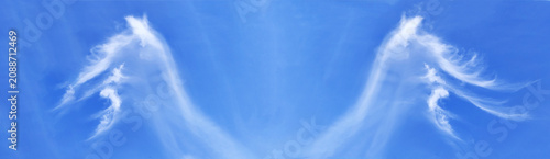 Angel wings clouds shape