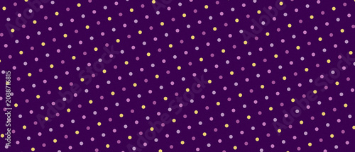 Vibrant Abstract Polka Dot Grid Pattern on Dark Purple Background
