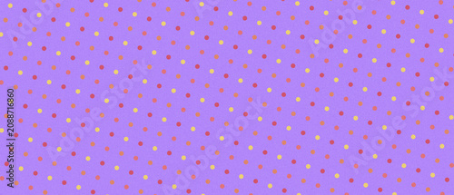Cheerful Spring Colorful Dots Seamless Texture on Lavender
