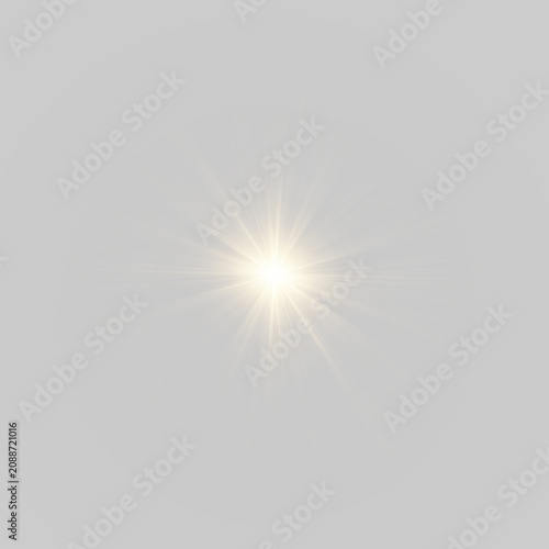 Quadro su tela Bright sun flare PNG illustration