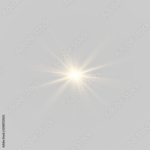 Bild auf Leinwand Golden flash PNG light effect