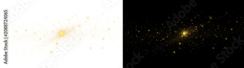 Bright Gold Sparkle Particle Effect With Dark Preview Panel For Luxury Advertising And Celebration Graphics