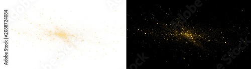 Soft Golden Stardust Glow With Dark Preview Panel For Premium Festive Banner And Sparkle Overlay